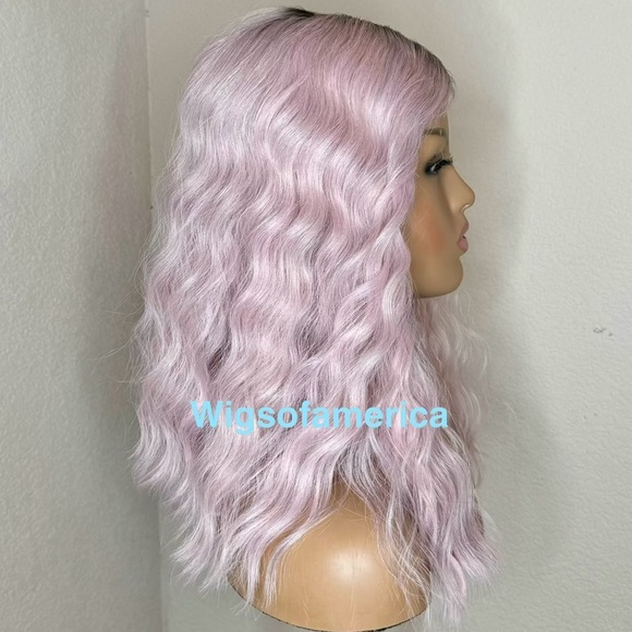 Pink bob wig  ombre black 16 inches long Heat ok - Picture 5 of 9